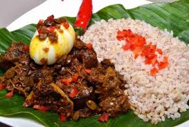 Ofada Rice (with Ayamase sauce and protein)